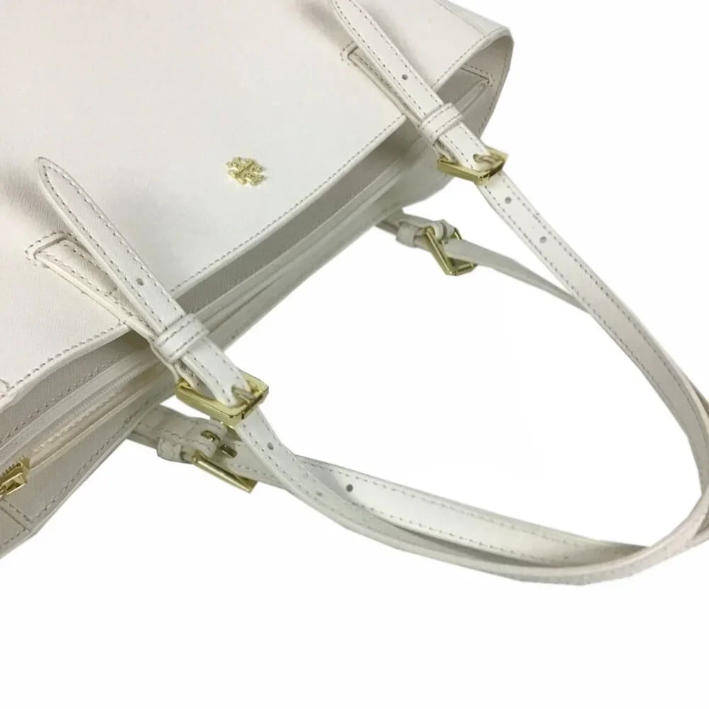 Tory Burch Solid Saffiano Leather Tote Bag
